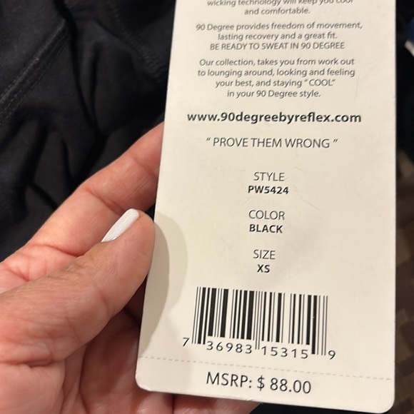 90 Degree By Reflex Black Leggings - Picture 5 of 5
